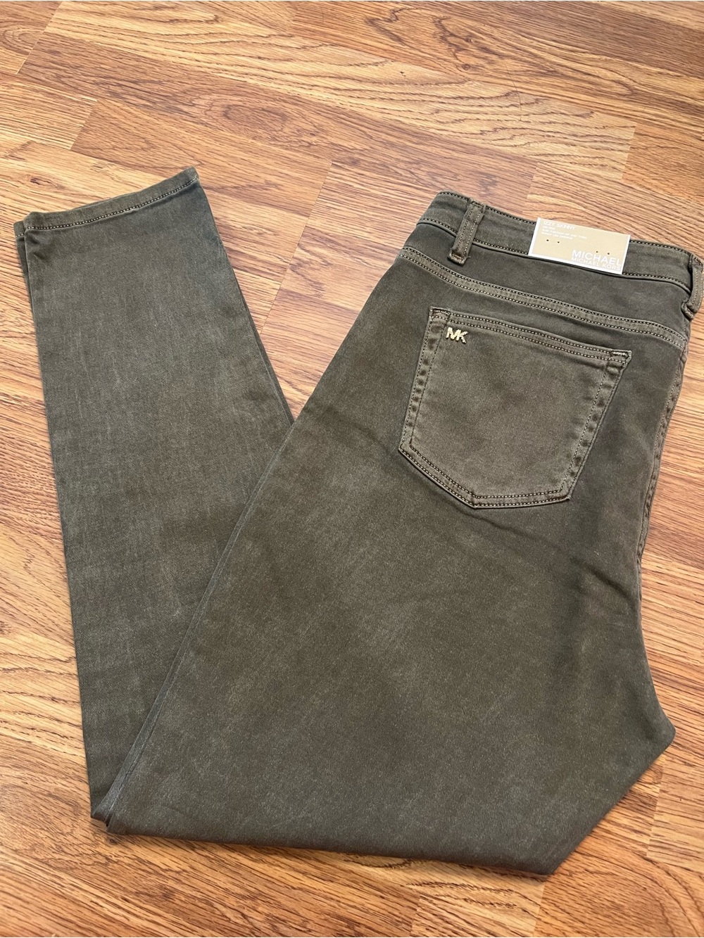NWT Michael Kors Safari Green Izzy Skinny Jeans